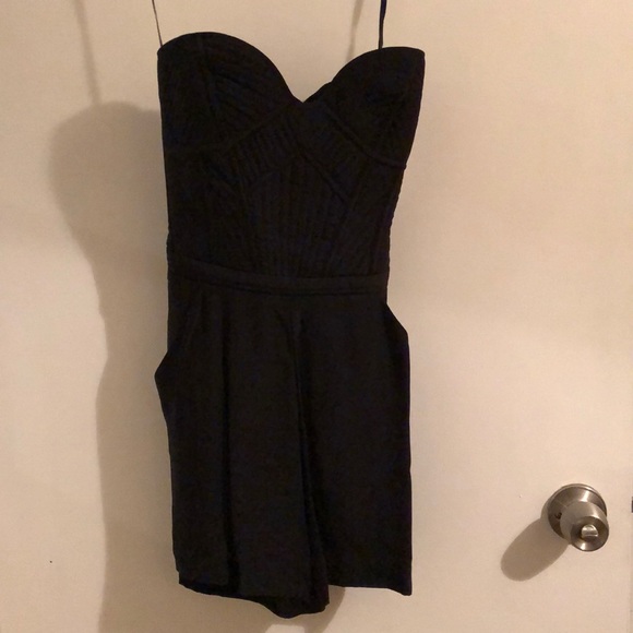 Parker black small romper, silk bustier style NWT - Picture 6 of 6